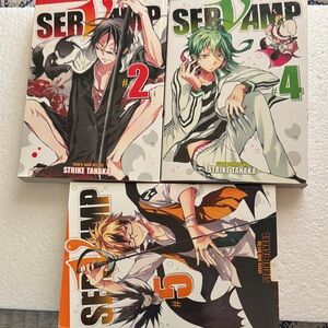 Manga Seraph of the End Volumes 2-5 Red Green Orange Covers